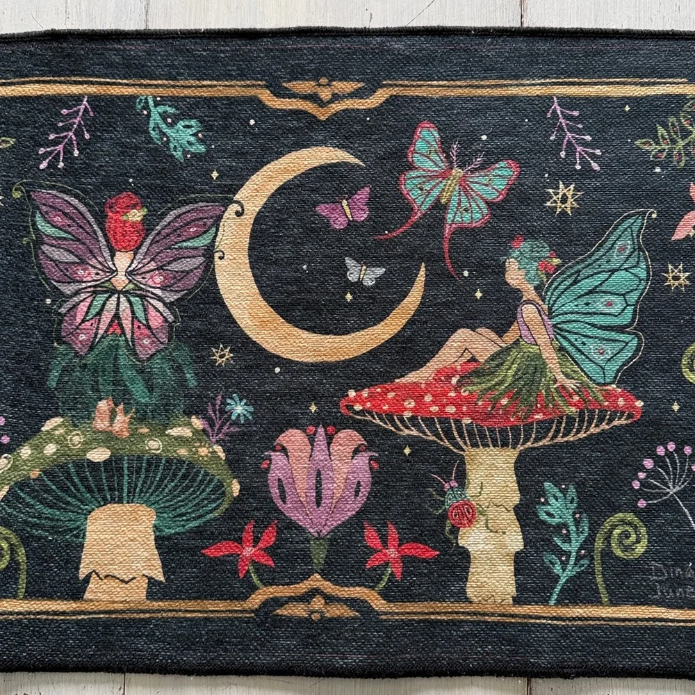 Evergreen Fairy and Mushroom Indoor/Outdoor Mat - New